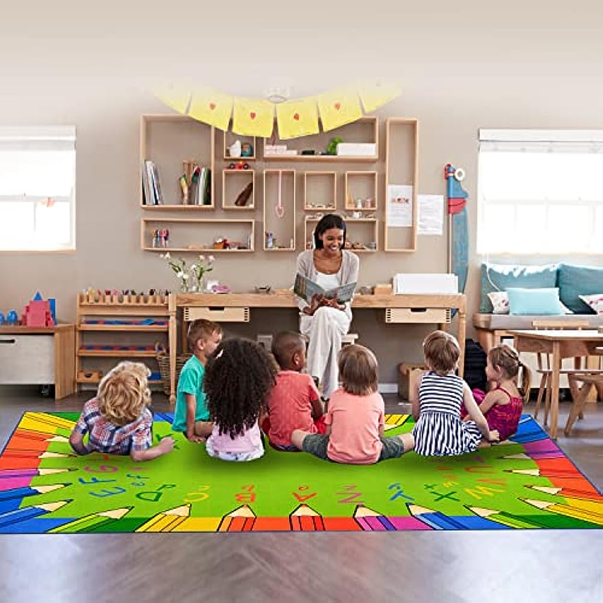 8'5"x6'5" Reading Rug for School Elementary Classroom Rugs