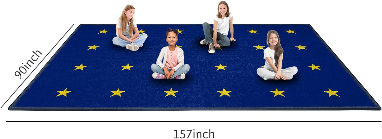 13'x7'5" Star Seating Classroom Carpet Area Rug for Classroom Elementary