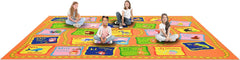 13'x7'5" Elementary Education Classroom Carpet ABC Rug For Preschool