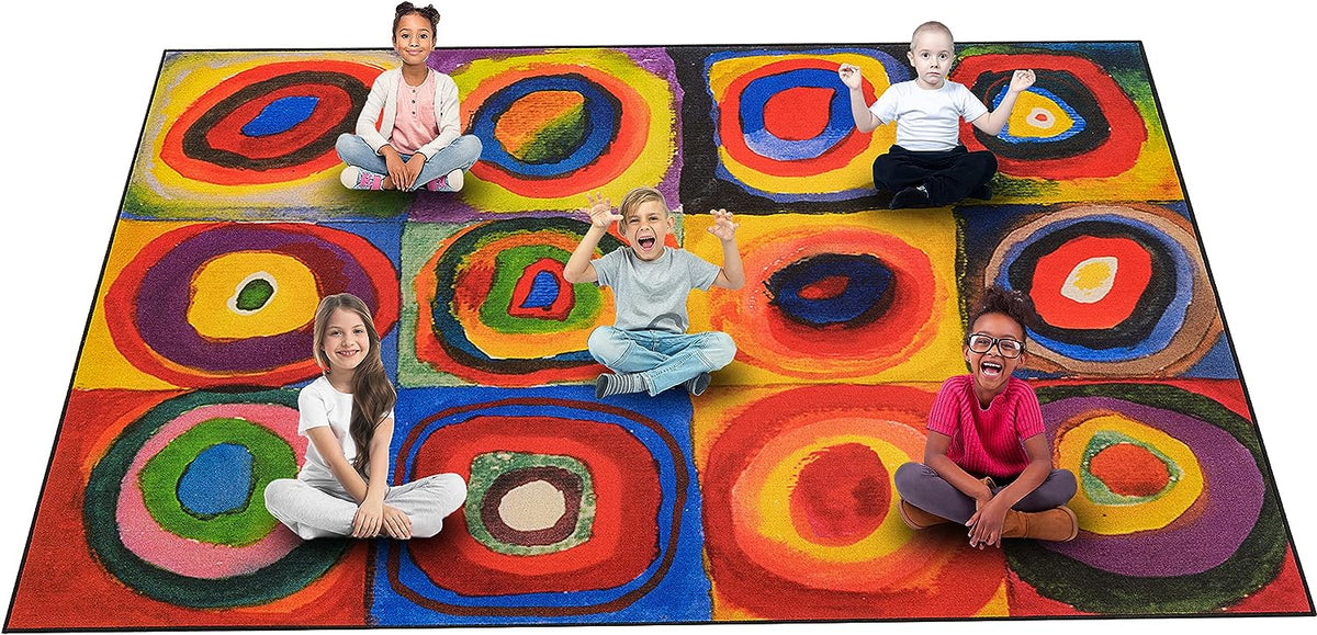 8'5"x6'5" Classroom Carpet with 12Seats for Classroom Elementary