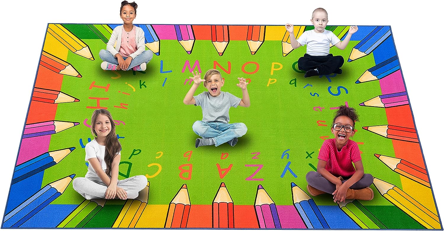 8'5"x6'5" Reading Rug for School Elementary Classroom Rugs