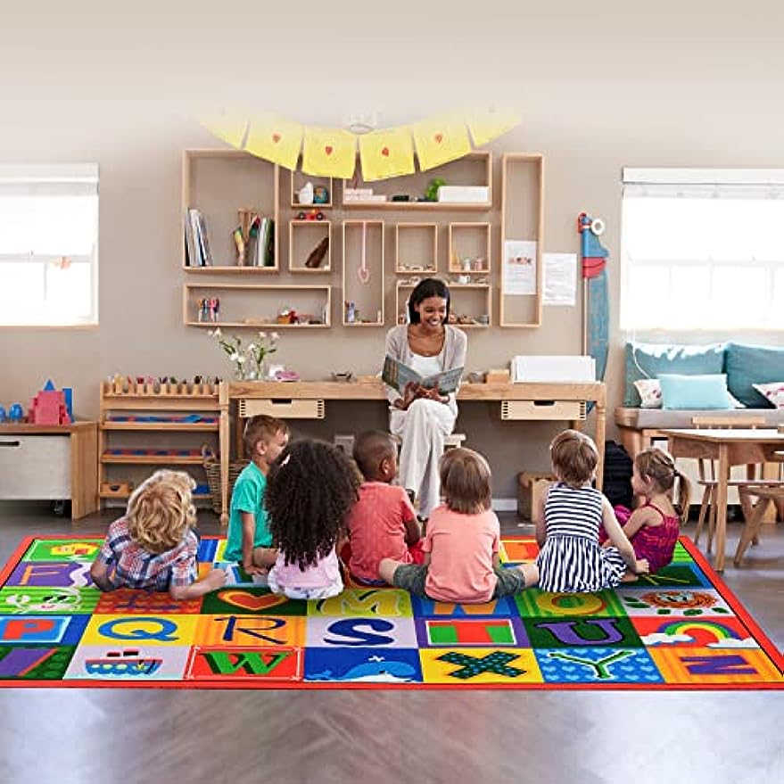 13'x7'5" Elementary Classroom Education Carpet for Kids 35 Seats Rugs