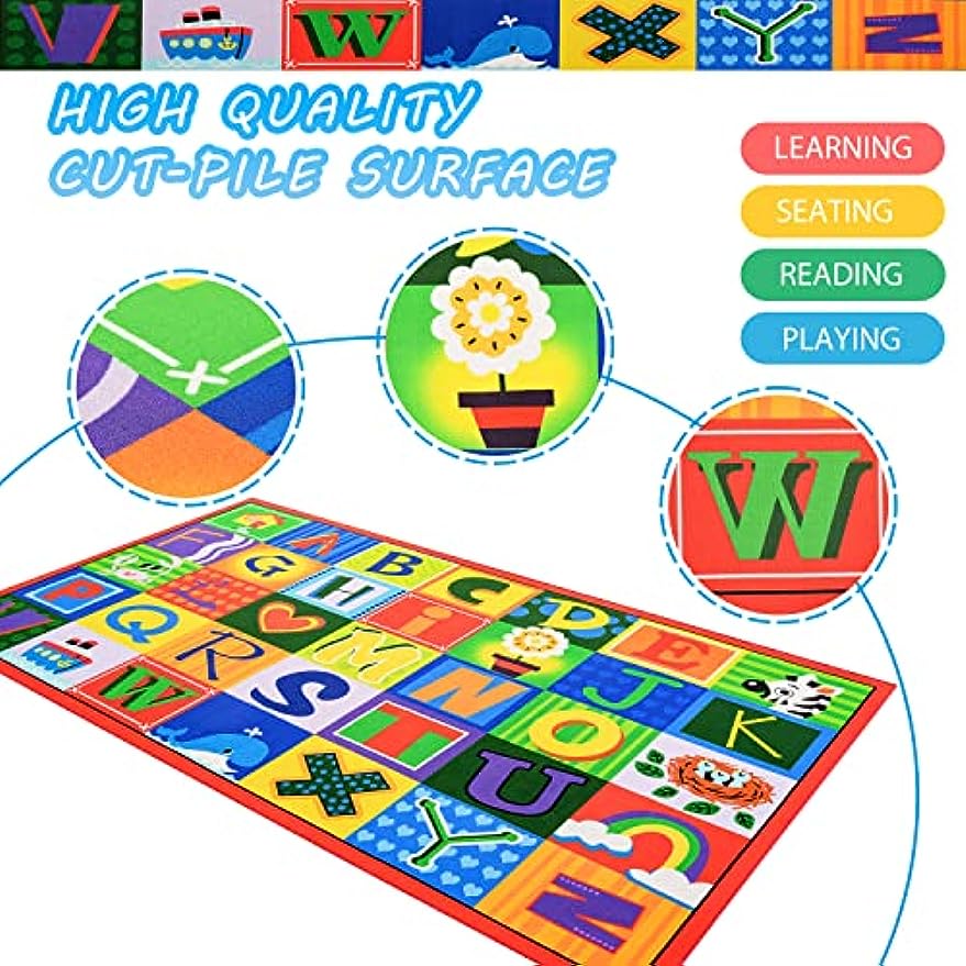 13'x7'5" Elementary Classroom Education Carpet for Kids 35 Seats Rugs